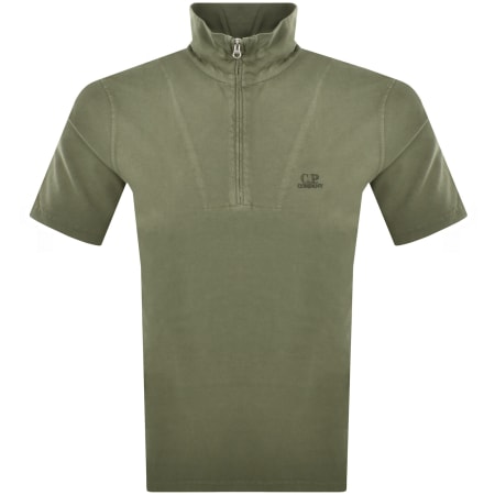 Tシャツ・カットソー C.P. COMPANY Men Polo Shirts 18CMTS031A 005100W683 Green C.P. Company Polo Shirt, Green - Curated Menswear